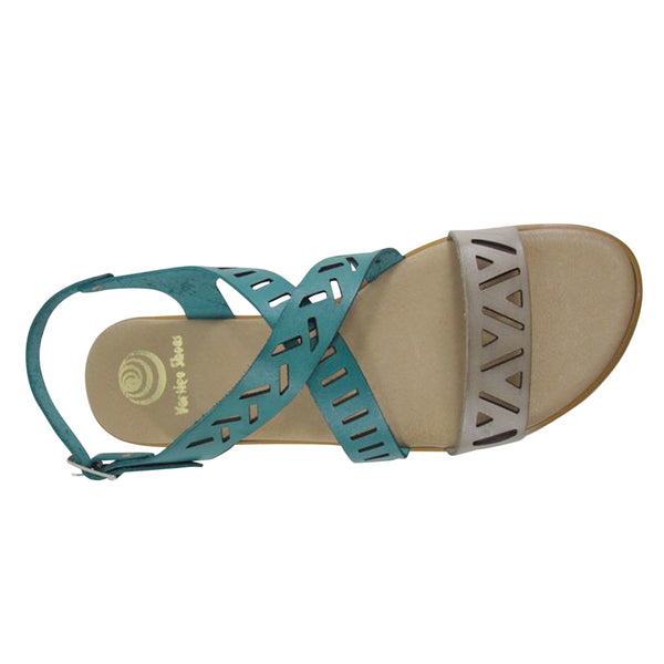Green cross hot sale flat sandals