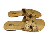 Studded Slide - Genuine Leather GOLD