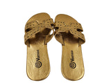 Studded Slide - Genuine Leather GOLD