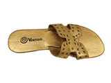 Studded Slide - Genuine Leather GOLD