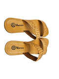 Plaited Slide Sandal - TAN Genuine Leather